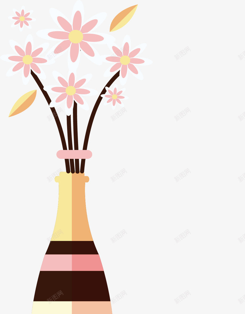 小雏菊花朵装饰png免抠素材_新图网 https://ixintu.com 家居家饰 小雏菊 摆设 花瓶