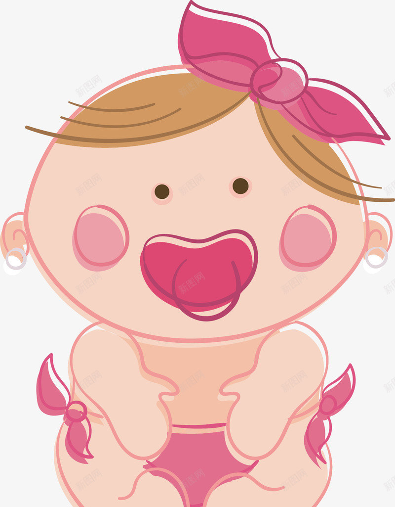 可爱女宝宝png免抠素材_新图网 https://ixintu.com 卡通 女婴 奶嘴 妈妈宝贝 妈妈的宝贝