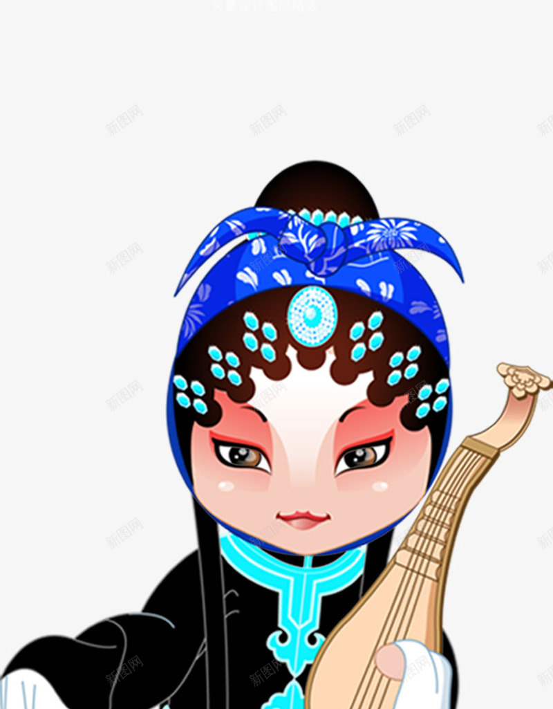 手绘古典中国文化元素小人png免抠素材_新图网 https://ixintu.com 中国 元素 古典 小人 文化
