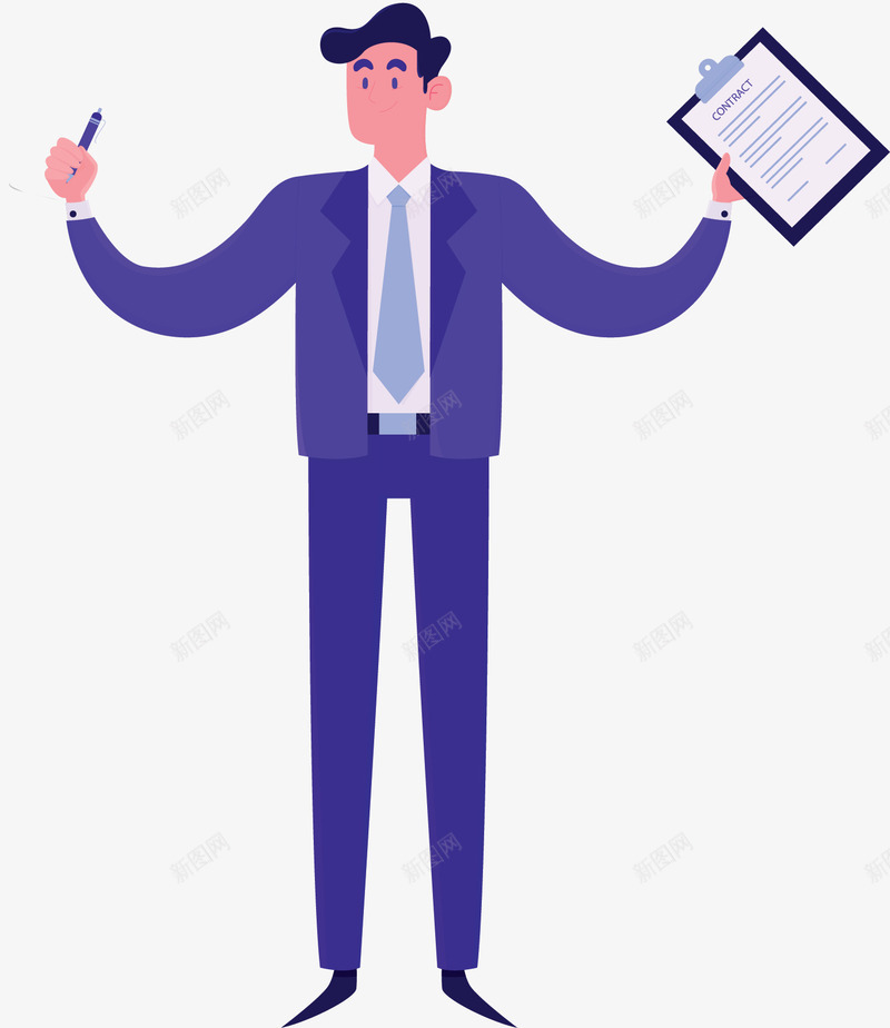 穿西装商务风小人png免抠素材_新图网 https://ixintu.com 公司职员 商务小人 商务风 矢量png 穿西装的人 签约小人