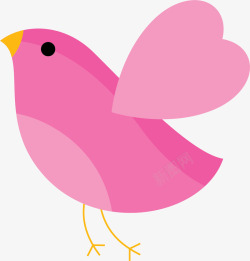 粉色爱情鸟矢量图素材