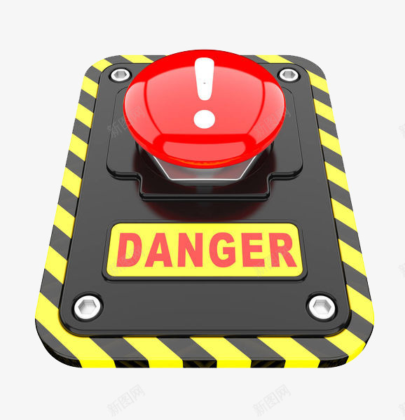 红色警报按钮图标png_新图网 https://ixintu.com 危险 危险提示 危险标识 危险预示 按钮 提示 提醒 紧急 红色预警 警告 警惕 警报 警示 预示 预警