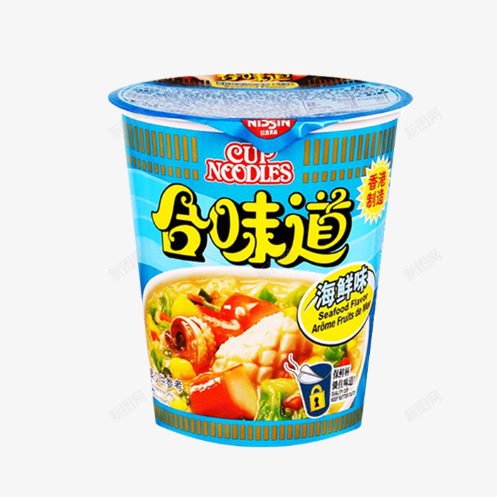 合味道海鲜方便面png免抠素材_新图网 https://ixintu.com 产品实物 即食食物 小食品 方便面 桶装面 海鲜方便面