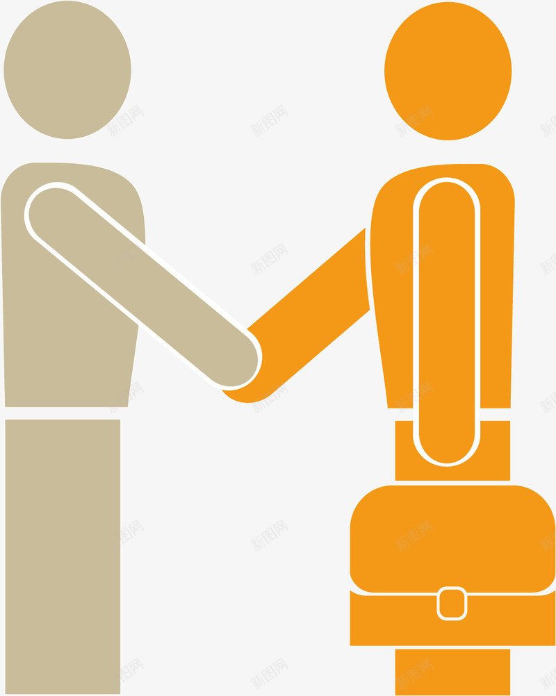 图标两人握手png_新图网 https://ixintu.com 两人握手 商务人物 商务合作 图标 握手图标 矢量商务小人