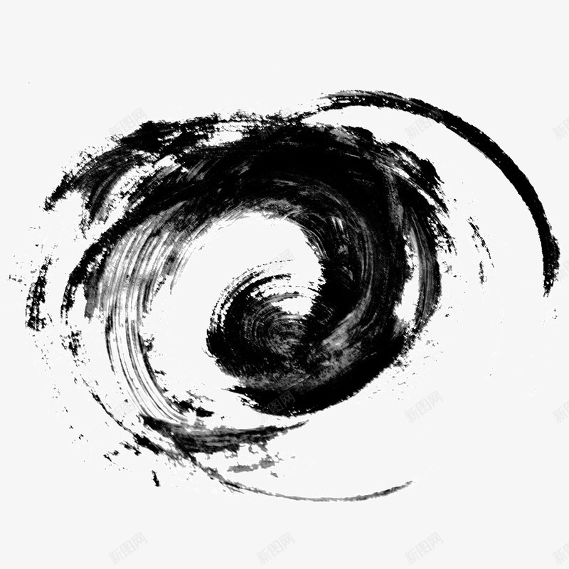 黑色墨迹png免抠素材_新图网 https://ixintu.com 墨迹 手绘 旋风 黑色