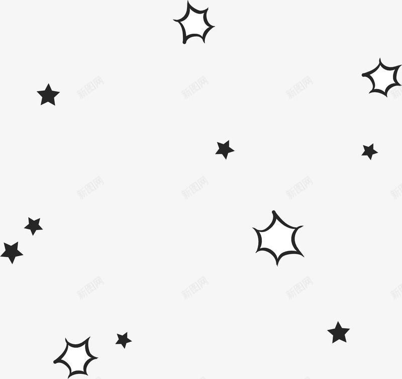 黑色爆炸图案png免抠素材_新图网 https://ixintu.com 图案 星星 清新 漂浮 漫画 爆炸 简约 黑色