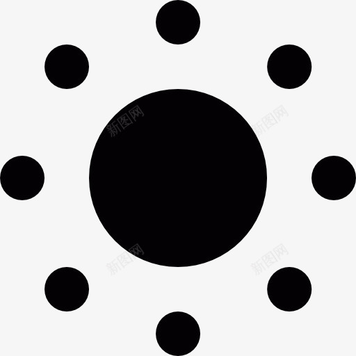 太阳光线与点图标png_新图网 https://ixintu.com 圆 圈 天气 球