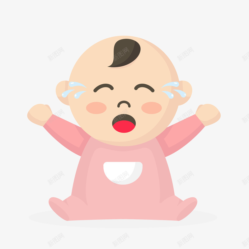 宝宝矢量图ai免抠素材_新图网 https://ixintu.com 哭泣 婴儿 婴儿啼哭 宝宝哭 宝贝 矢量图