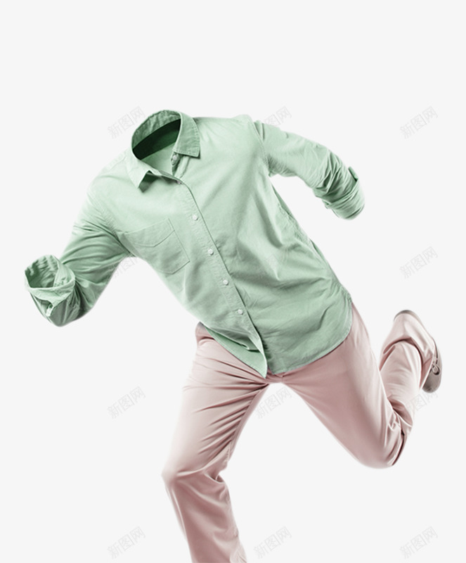 无头人架png免抠素材_新图网 https://ixintu.com 男装 绿色 衣服 装饰