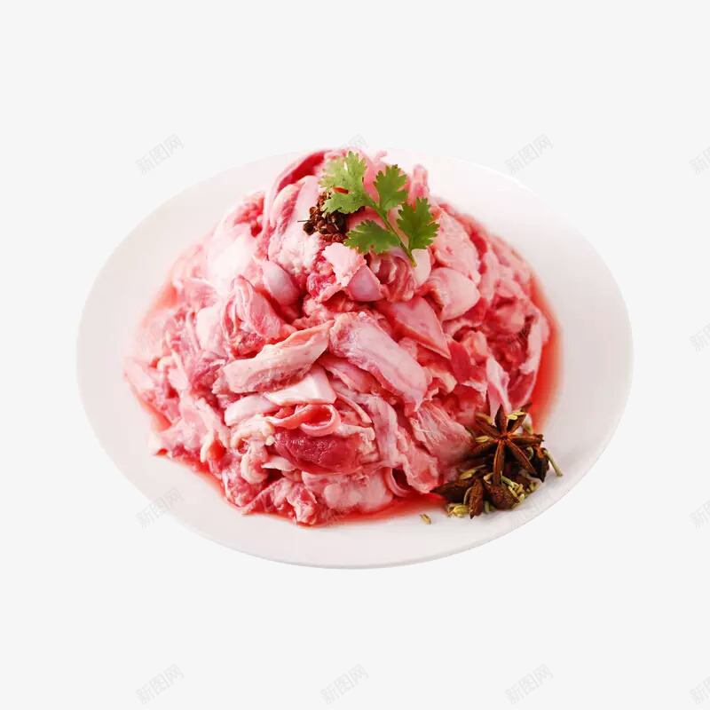一盘牛蹄筋png免抠素材_新图网 https://ixintu.com 八角 新鲜食材 牛蹄筋 绿菜叶 美食 肉类