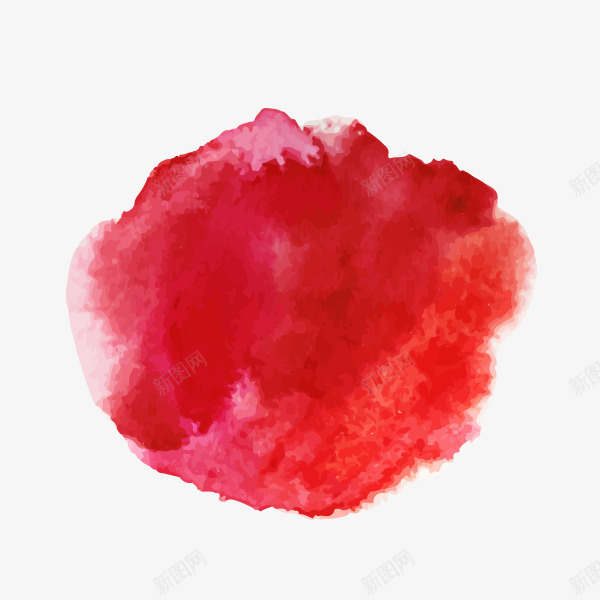红色水彩墨迹png免抠素材_新图网 https://ixintu.com 中国风 墨迹 水彩 红色