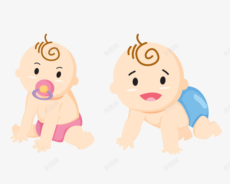 爬行的婴儿psd免抠素材_新图网 https://ixintu.com 婴儿 宝宝 手绘宝宝 爬行的婴儿