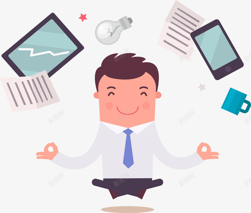 思考商务策略png免抠素材_新图网 https://ixintu.com 冥想 商务小人 思考 策略