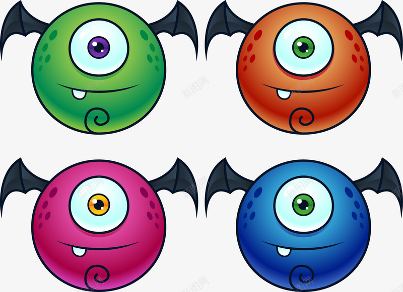 恶魔png免抠素材_新图网 https://ixintu.com 免费矢量下载 怪物 恶魔 插画 翅膀