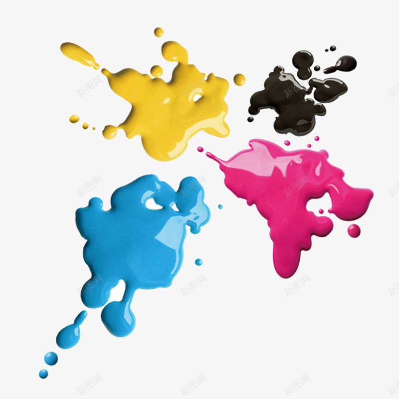 CMYK喷墨png免抠素材_新图网 https://ixintu.com CMYK 喷墨 喷墨花 墨水 墨迹 颜料