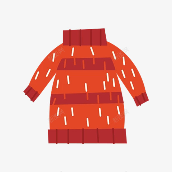 橘红色毛衣png免抠素材_新图网 https://ixintu.com 保暖 手绘 服装 服饰 橘红色 毛衣 温暖 衣服