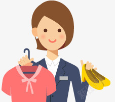 卡通购物买衣服png免抠素材_新图网 https://ixintu.com 卡通 衣服 购物