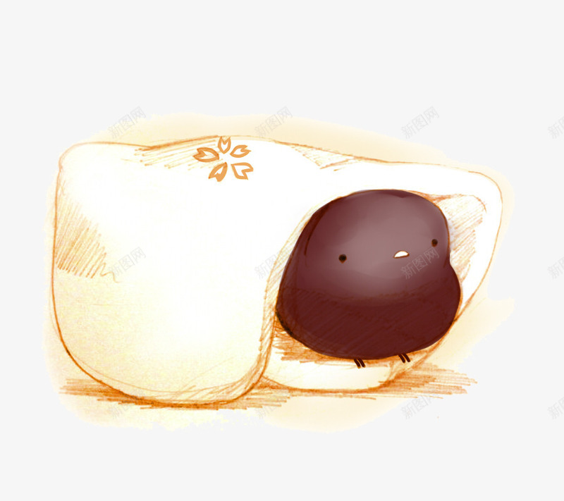 豆沙馅小鸡png免抠素材_新图网 https://ixintu.com 卡通 可爱 小鸡崽 手绘 甜点 萌 蛋糕 豆包 面包 食品 食物