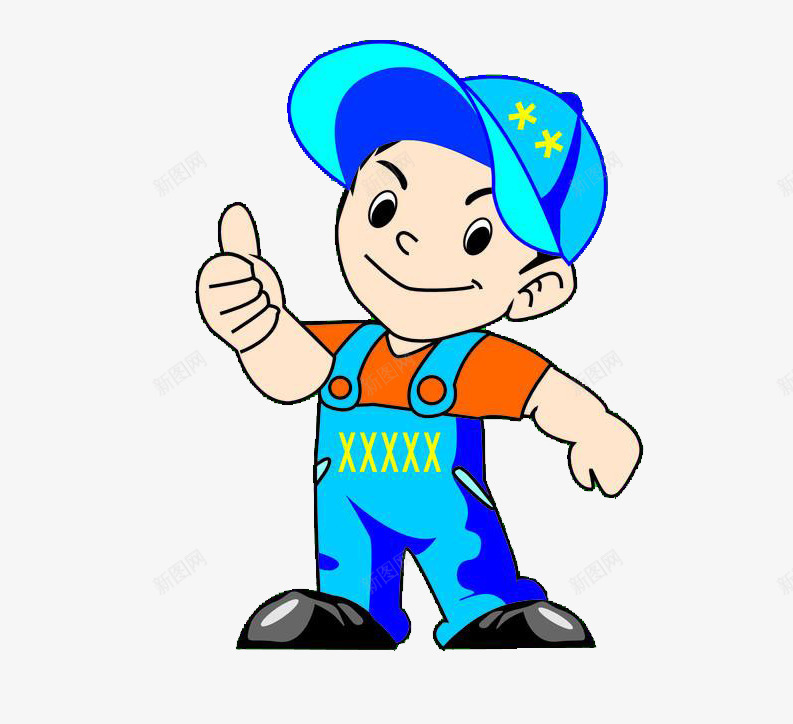 带帽子点赞的人png免抠素材_新图网 https://ixintu.com 人物 帽子 点赞 点赞小人 蓝色