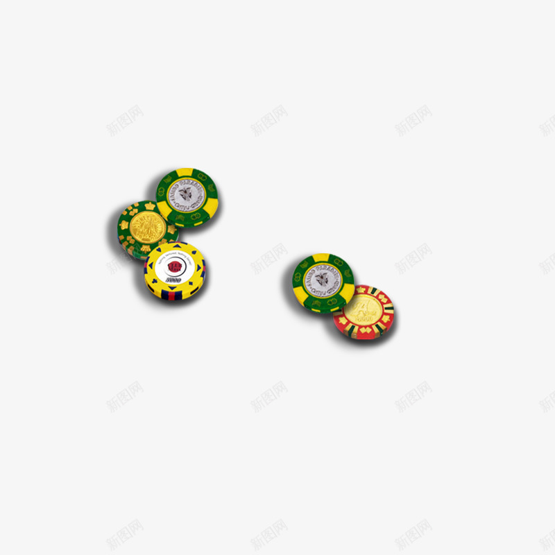 筹码png免抠素材_新图网 https://ixintu.com 圆形 点缀 筹码 装饰
