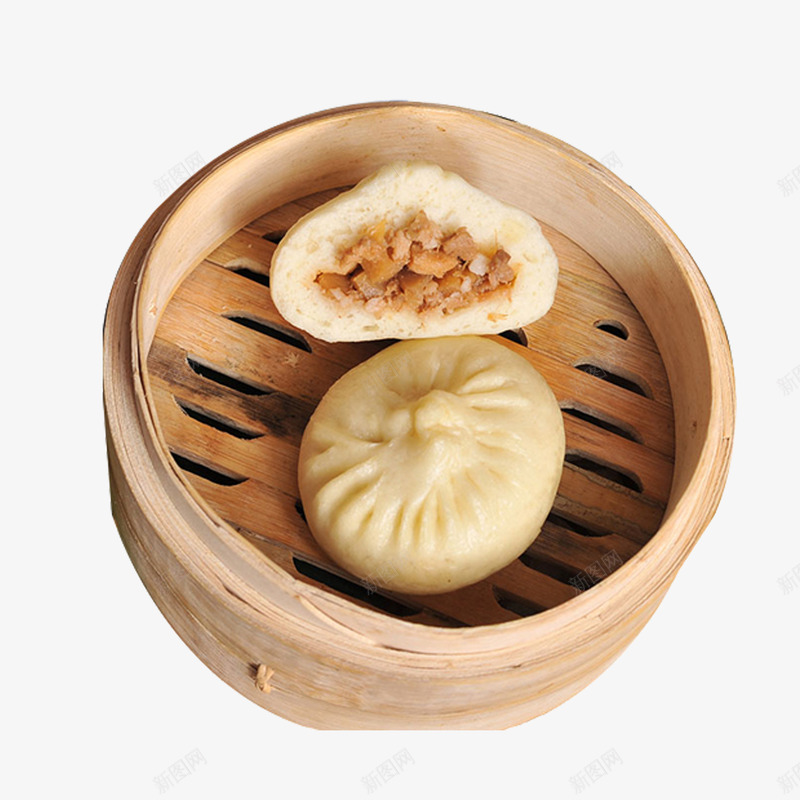 新鲜美味肉包png免抠素材_新图网 https://ixintu.com 包子 包子设计 叉烧包 白包子 蒸笼叉烧包 酱肉包 韭菜包子