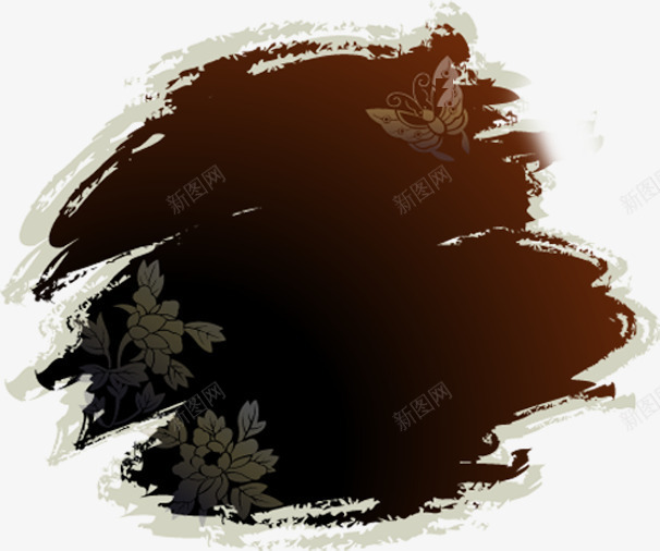 中国风黑红色渐变墨迹png免抠素材_新图网 https://ixintu.com 国风 墨迹 渐变 红色