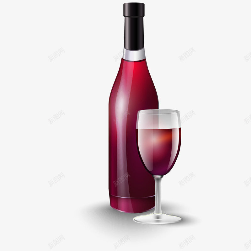 精美葡萄酒和酒杯矢量图ai免抠素材_新图网 https://ixintu.com 红酒 葡萄酒 酒杯 酒水 酒瓶 酒类 饮品设计 矢量图