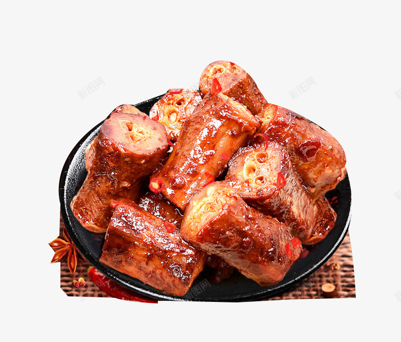 零食小吃麻辣鸭脖png免抠素材_新图网 https://ixintu.com 零食 食品 鸭脖 麻辣鸭脖