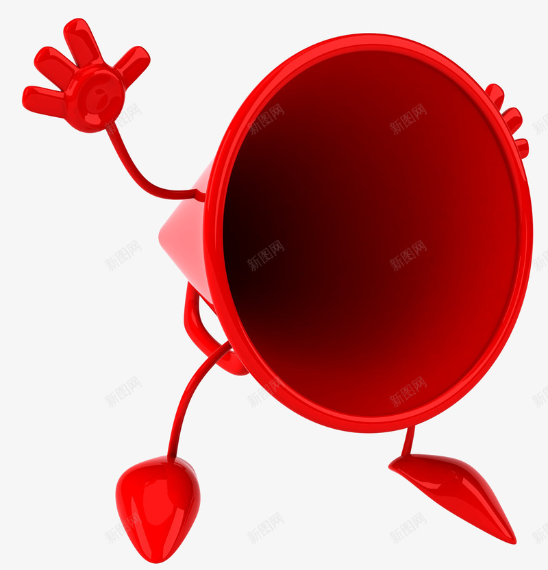 红色的喇叭小人png免抠素材_新图网 https://ixintu.com 乐器 卡通 吆喝 响声 喇叭 声音 宣传 小人 小人喇叭 扩音 扩音器 扬声器 说话