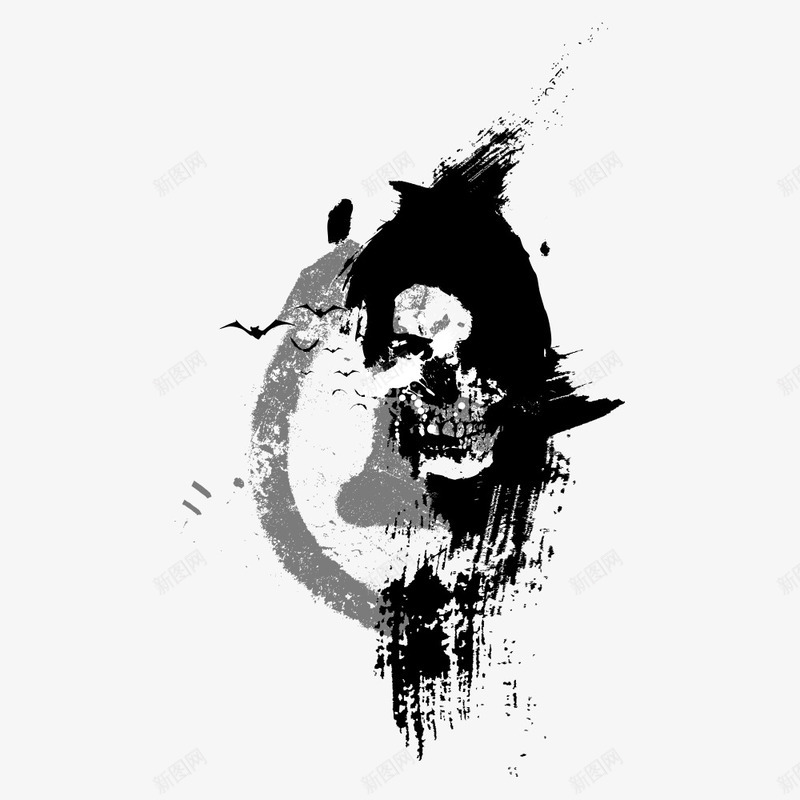 墨迹人物印花矢量图ai免抠素材_新图网 https://ixintu.com T恤印花 T恤印花图案 印花图案 墨迹 服装印花 服装印花设计 矢量印花 黑色墨迹 矢量图