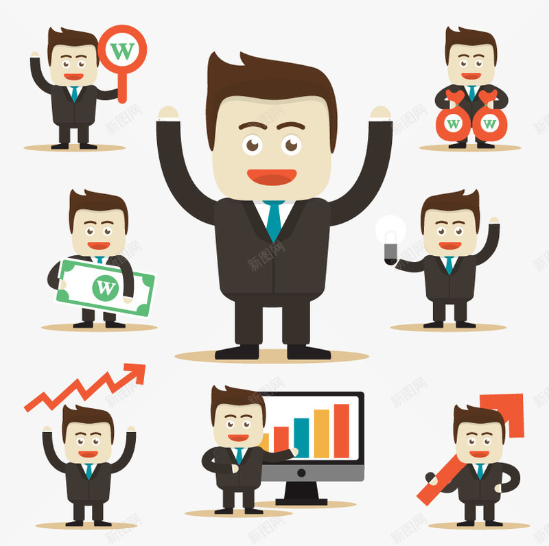 金融小人png免抠素材_新图网 https://ixintu.com 矢量金融 股市行情 金融投资 金融理财