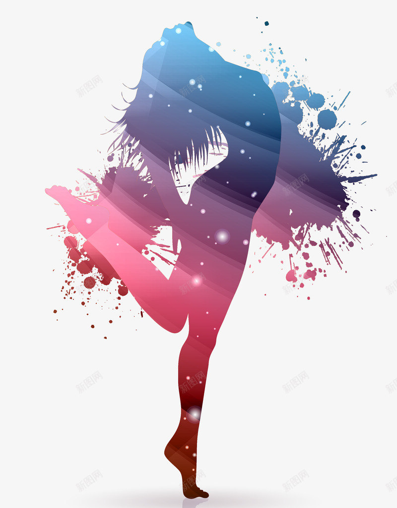 女生矢量图eps免抠素材_新图网 https://ixintu.com 墨迹 女人 女生 模特 矢量图