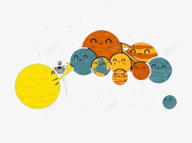 星球集体照png免抠素材_新图网 https://ixintu.com 圆球 星球 照相 相机