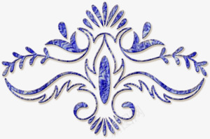 深蓝色对称花纹png免抠素材_新图网 https://ixintu.com 神秘图形 翅膀 花纹