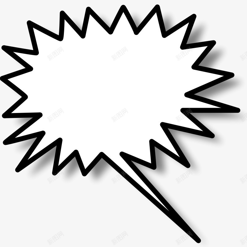 黑色的卡通爆炸文字框png免抠素材_新图网 https://ixintu.com 卡通文字 文字 爆炸 黑色
