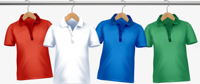 晾衣服png免抠素材_新图网 https://ixintu.com 男装 短袖 衣服 衣架