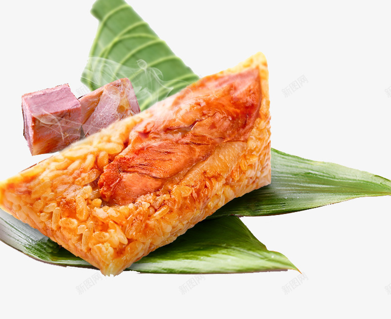 新鲜大肉粽子摄影png免抠素材_新图网 https://ixintu.com 产品实物 传统美食 免抠PNG 新鲜大肉粽子摄影 早餐 糯米粽 肉粽 鲜肉粽 黄金肉粽