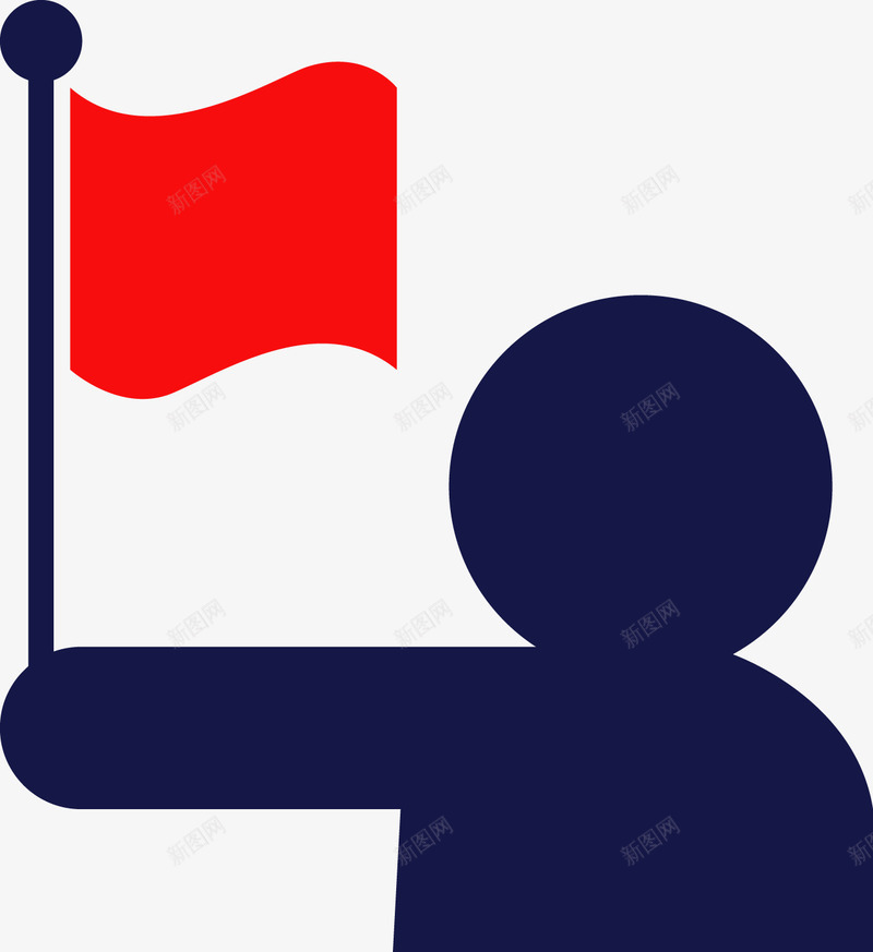 拿着旗子的小人图图标png_新图网 https://ixintu.com 卡通旗子 图标 小旗子 小旗子图 小旗子矢量图 旗子 旗帜 红旗 胜利 胜利旗帜 识标