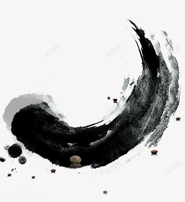 水墨笔画png免抠素材_新图网 https://ixintu.com 中国画 墨痕 墨迹 水墨 水墨画
