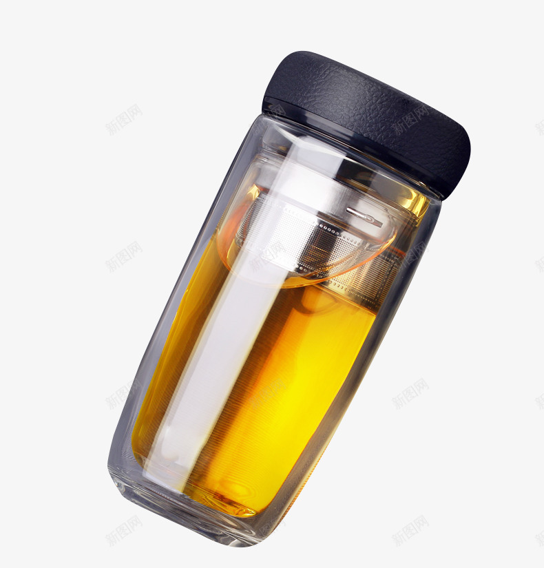 加厚玻璃保温杯png免抠素材_新图网 https://ixintu.com 双层玻璃杯 泡茶玻璃杯 玻璃保温杯 玻璃茶杯