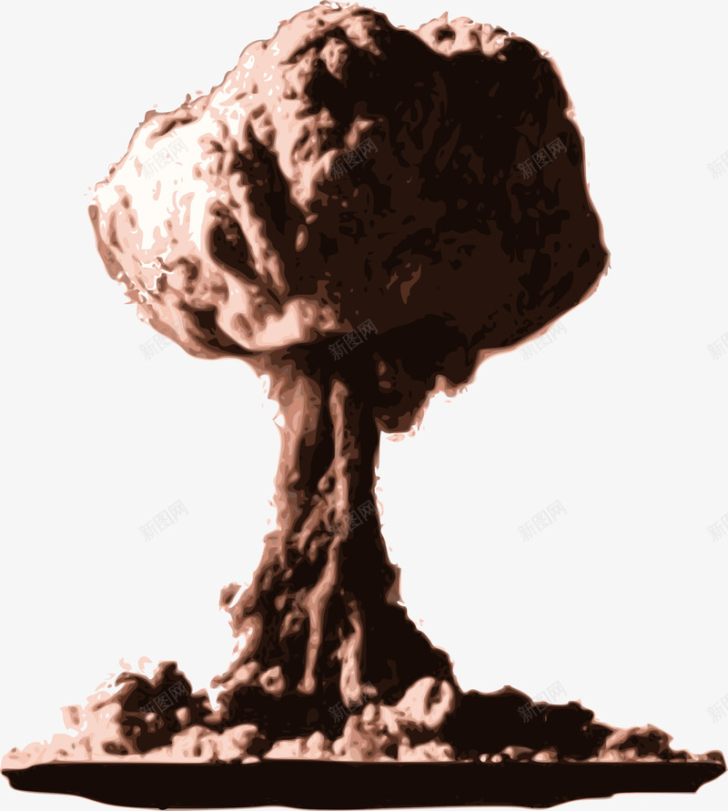 冲天蘑菇云状火焰png免抠素材_新图网 https://ixintu.com 浓烟 滚滚浓烟 爆炸 黑云