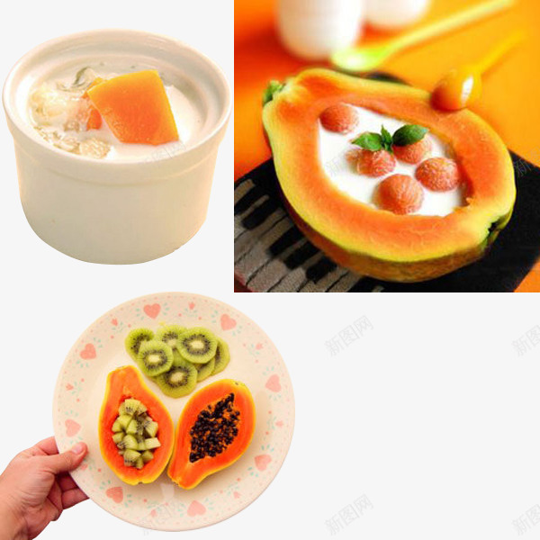 木瓜装饰png免抠素材_新图网 https://ixintu.com 一盘木瓜 木瓜 木瓜牛奶 木瓜装饰