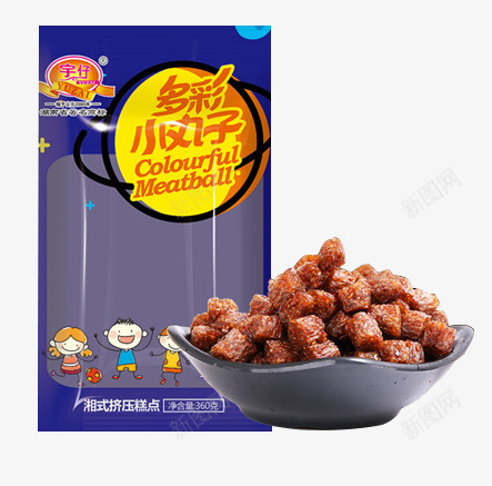 多彩小丸子辣条png免抠素材_新图网 https://ixintu.com 产品实物 小吃 辣条