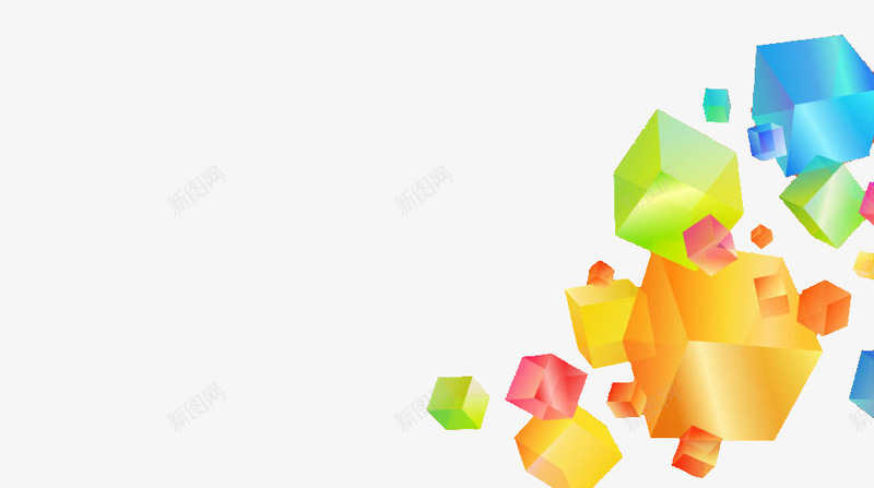 多彩活泼商务几何形飘散png免抠素材_新图网 https://ixintu.com 商务几何形 多彩 活泼 飘散