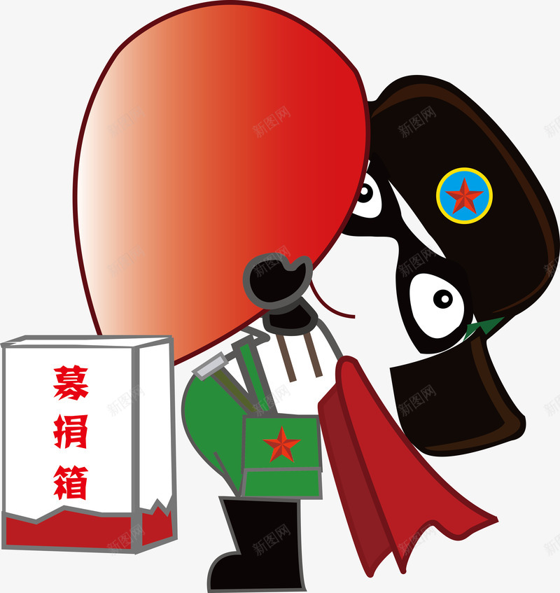 卡通好人好事png免抠素材_新图网 https://ixintu.com 募捐箱 好人 好人好事 漫画雷锋 雷锋侠