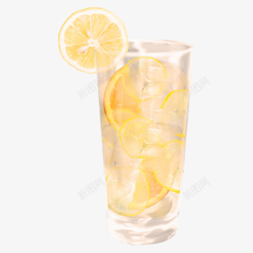 一杯柠檬汁png免抠素材_新图网 https://ixintu.com 冰水 实物 玻璃杯 素材