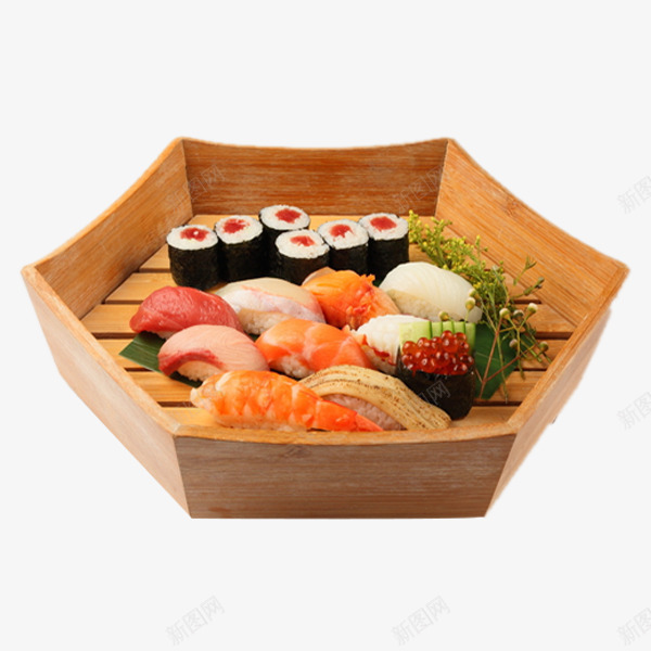 盘子里的寿司拼盘png免抠素材_新图网 https://ixintu.com 元气寿司 寿司 寿司拼盘 美食 食物 餐厅