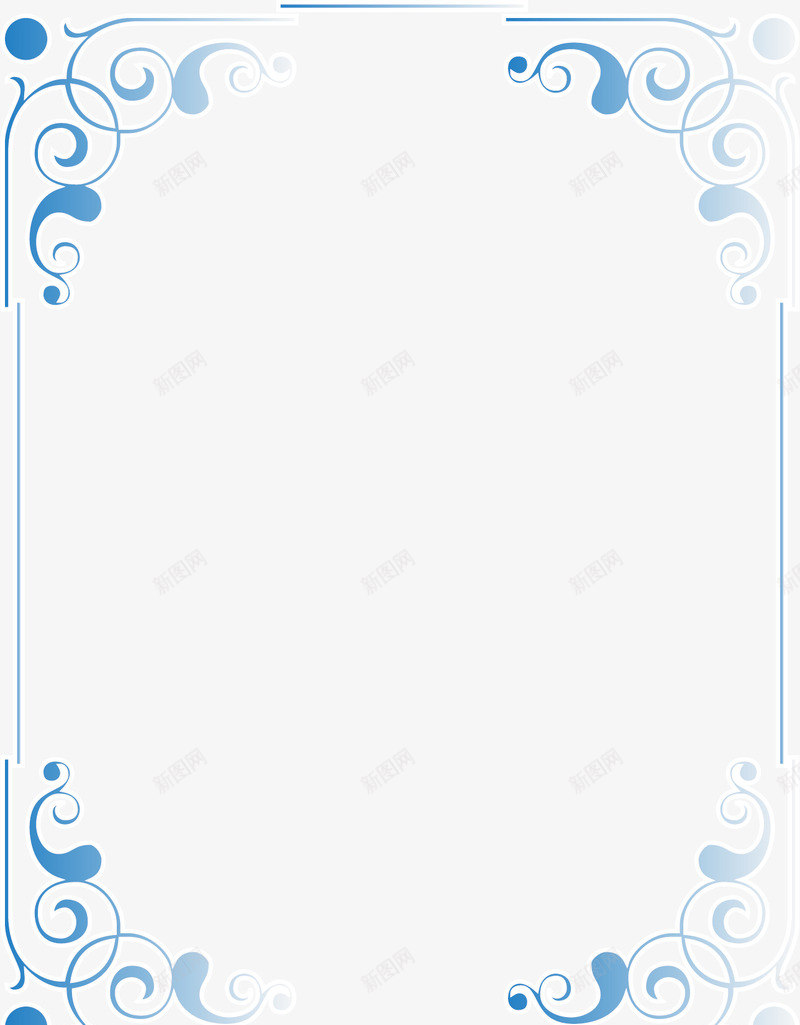 蓝色卡通欧式框矢量图ai免抠素材_新图网 https://ixintu.com 创意欧式框 卡通欧式框 欧式图框 欧式框素材 漂亮欧式框 花纹图框 边框 矢量图