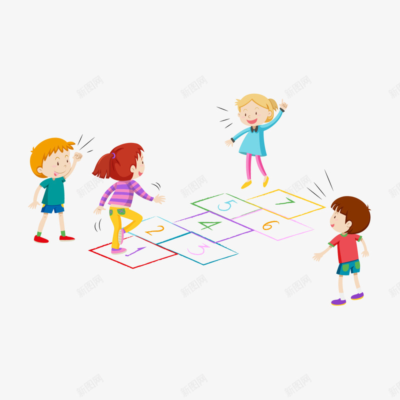 卡通儿童插画png免抠素材_新图网 https://ixintu.com 5 卡通人物运动比赛锻炼身体体能训练卡通女生小女孩卡通男孩卡通男生卡通儿童漫画卡通人物漫画卡通人物