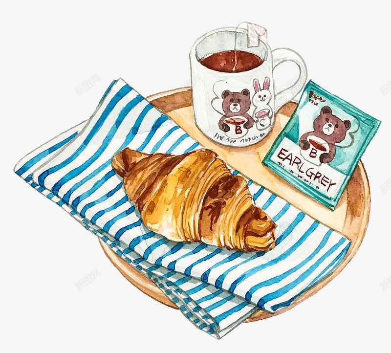 手絵清起早餐png免抠素材_新图网 https://ixintu.com 卡通 手絵 甜品 食物